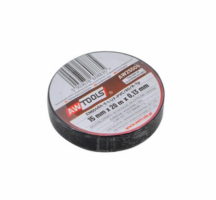 AWTools AW25516 - PVC Isolatietape - Zwart - 50mm x 33m - Zelfdovend