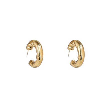Go Dutch Label Oorringen Chunky Twisted Hoop Goud