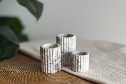 DIY Hobbypakket Giethars kaarsenhouders zwart