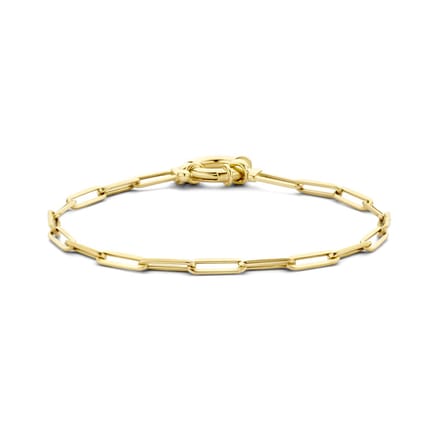 Armband Paperclip Vierkante Buis 3,0 Mm 18 Cm Met Groot Springslot