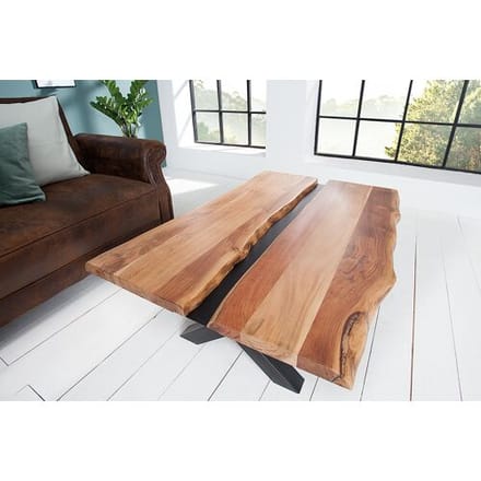 Salontafel acaciahout boomstamranden 105 cm