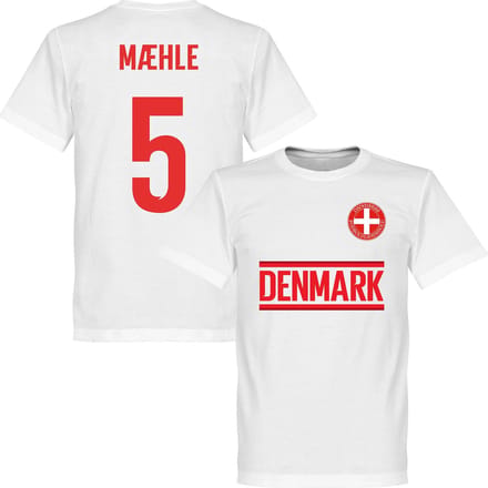 Denemarken Maehle 5 Team T-Shirt - Wit - L
