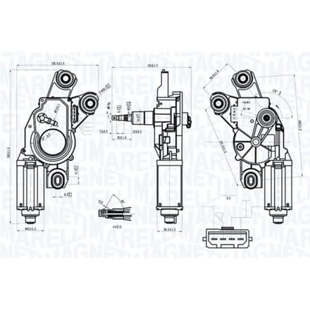 Ruitenwissermotor MAGNETI MARELLI 064070000010