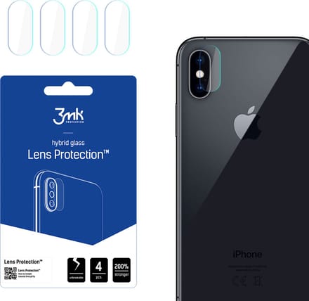 3MK Serie - Hybride Glasbescherming voor iPhone Xs - Transparant - 4 Stuks