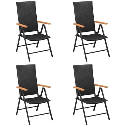 vidaXL - 5-delige - Tuinset - zwart - en - bruin