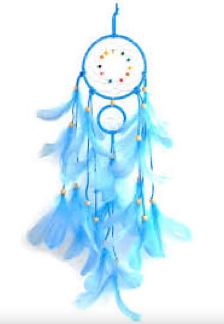 Nixnix® - Dromen Vanger met verlichting - Dream Catcher - 60cm - Blauw