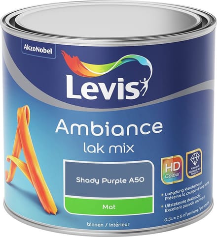 Levis - Ambiance Lak Mat Mix - Shady Purple A50 - Mengverf - 0,5 L