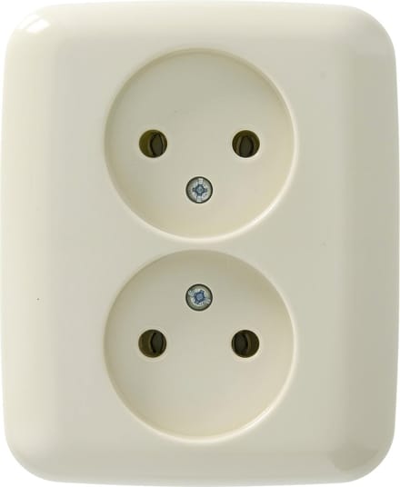 Busch-Jaeger SI Inbouw Stopcontact - 2-voudig - Crème