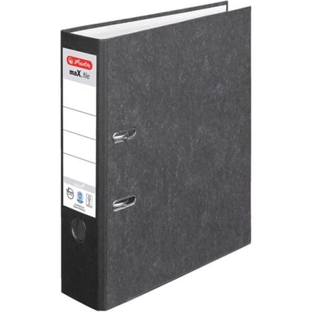 herlitz ordner maX.file nature, A4, rugbreedte 80 mm, zwart