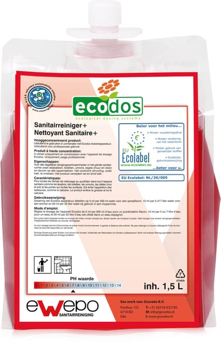 Ewepo Ecodos Easy sanitair+ 2x1,5 L.