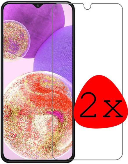 Screenprotector - 2 Stuks Geschikt voor Samsung Galaxy A23 - Extra Sterk - Beschermglas - Gehard Glas - Tempered Glass - Screen Protector