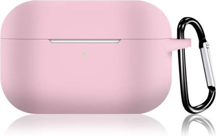 Apple AirPods Pro Hoesje Roze Met Clip - Roze - Siliconen - Case - Cover - Soft case