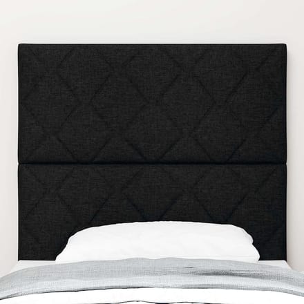vidaXL - LED - Hoofdbord - Zwart - Stof