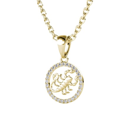 Schorpioen Zodiac Hangers - Goud en Kristal