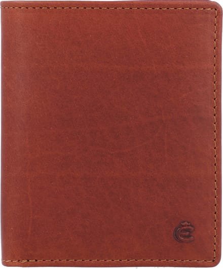 Esquire Dallas portemonnee leer 9 cm - Jongens - Staand formaat - braun