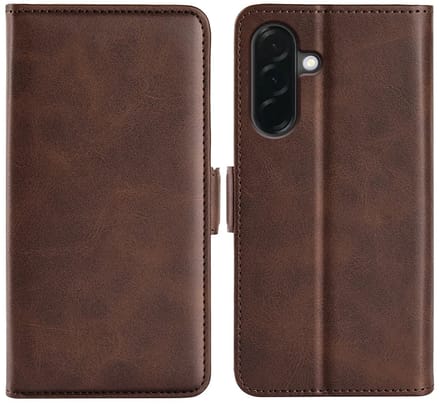 MobyDefend Hoesje - Geschikt voor Samsung Galaxy A37 - Luxe Wallet Book Case (Sluiting Zijkant) - Bruin
