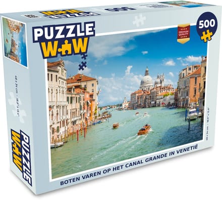 Puzzel Boot - Water - Huis - Italië - Legpuzzel - Puzzel 500 stukjes