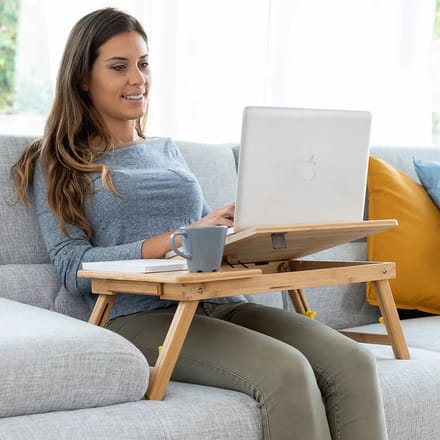 Bamboe opklapbare bijzettafel InnovaGoods Lapwood