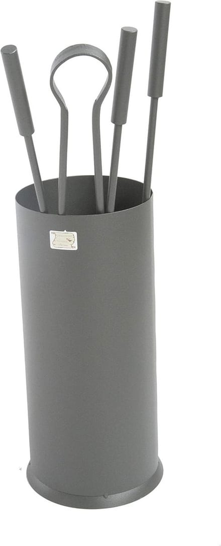Schoorsteenaccessoireset voor open haard - modern smeedijzer design