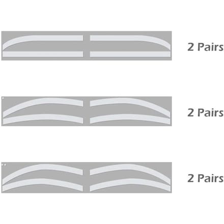 Lot de 6 paires d'autocollants jetables pour sourcils, guide de dessin, modèle auxiliaire, pochoir pour microblading, outil de maquillage white