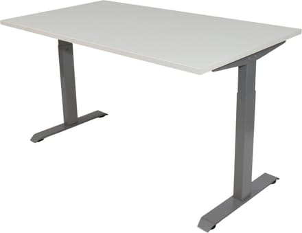 Office Hero® Cosmic - In hoogte verstelbaar bureau grijs frame - Game bureau - Computertafel - Werktafel - 140x80 - Wit
