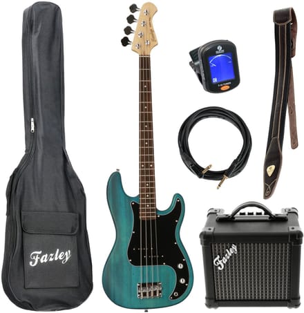 Basgitaar starterset Fazley Outlaw Series Peacemaker Basic Blue