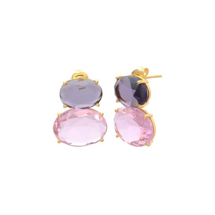 Dames oorbel Claire Rainbow goud (925 sterling zilver)