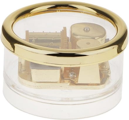 Muziekdoosje Kinderen - Opwindbare Doos - Cadeau Idee - Transparant Uurwerk - 7 x 4 cm - Transparant