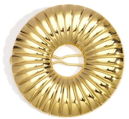 Broche haarspeld cirkel met streepjespatroon