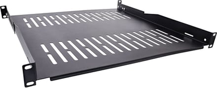 19 inch legplank | 45 cm diep | max. 50 kg | 1U | zwart