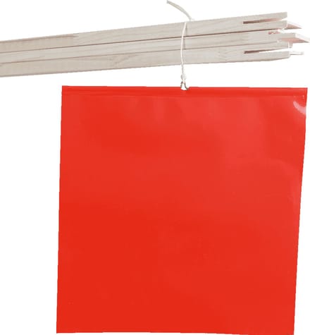 Rode vlaggen uitstekende lading - 300 x 300 mm - 10 stuks