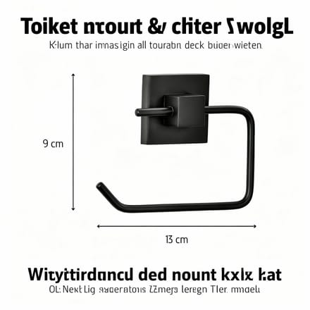 Mat zwarte toiletpapierhouder Fackelmann New York