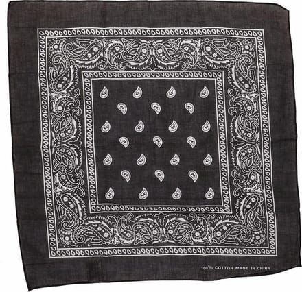 Zwarte cowboy bandana zakdoek 55 x 55 cm