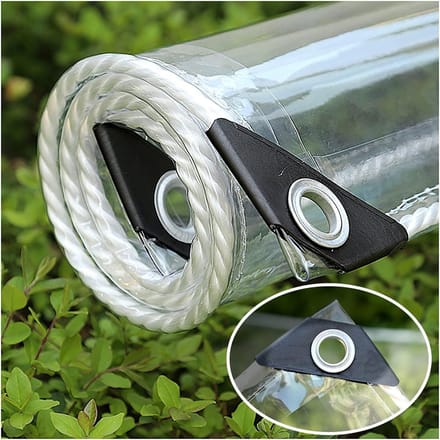 Transparant Zeildoek - Waterdicht Doek - Bescherming Buiten - Scheurbestendig PVC - 1x2m - Transparant