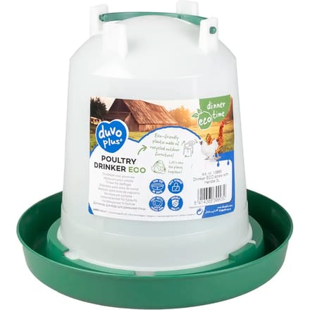 Duvoplus - Voersilo - Kip - Drinkklok Eco Schroef Met Handvat 1l Groen - 1st