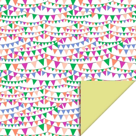Cadeaupapier 70x300 cm - Party Guirlande - Yellow