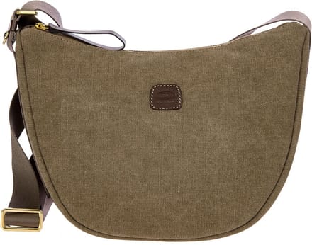 BRIC'S Schoudertas Sorrento Half-Moon Bag Luna Cocoa Bruine