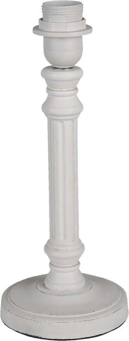Clayre & Eef Lampenvoet Ø 13x32 cm Wit Hout