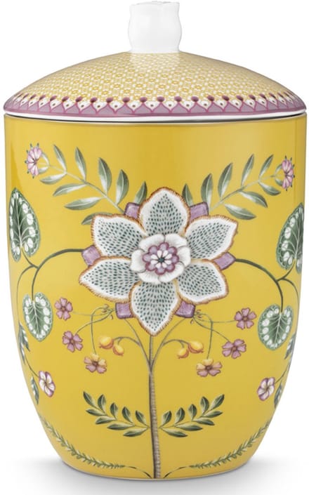 Pip Studio Voorraadpot - Lily&Lotus - Snoeppot - Geel - 14cm