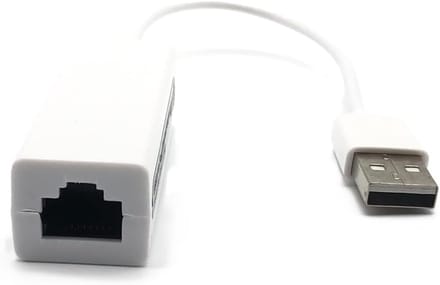 Netwerk Adapter - USB naar LAN - Internet Verbinding - Universele Compatibiliteit - 10 cm Kabel - Wit