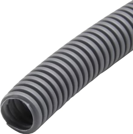 Flexibele Geribbelde Slang voor Kabelbescherming - 25mm Diameter, 5 Meter - Grijs