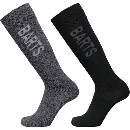 BARTS Basic Skisock 2 Pack Wintersportsokken Unisex - Grijs & Zwart - Maat 43- 46
