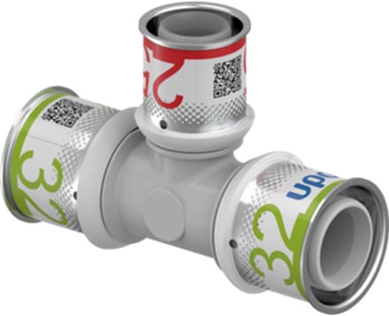 Uponor S-press Plus PSSU T-stuk - 32x25x32mm pers composiet