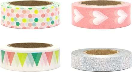 Partydeco - Decoratief tape - mix - pastel
