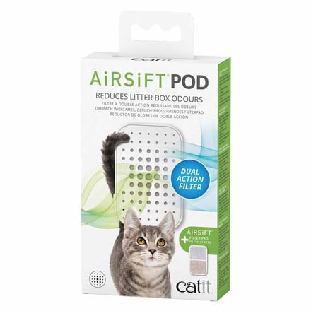 Cat It Airsift Pod Filterdoosje – herbruikbare filterhouder met geurfilter voor kattenbakken met kap