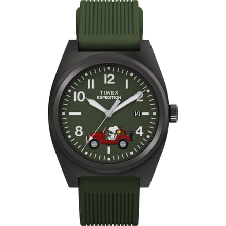 Timex Peanuts Expedition Field TW2Y52500 Horloge - Siliconen - Groen - Ø 39 mm