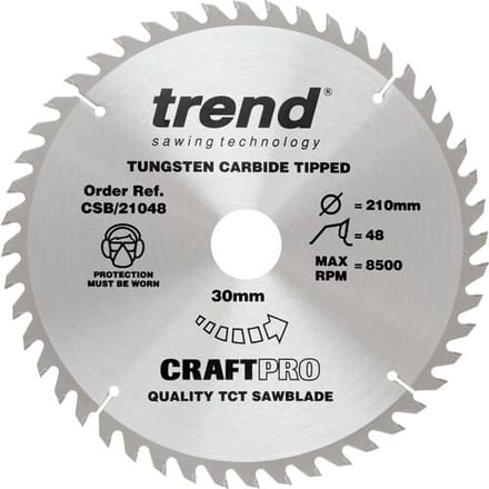 Trend cirkelzaagblad 210x30x2,4mm 48T