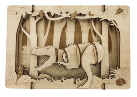 Bouwpakket 3D Puzzel Theater T-Rex- hout