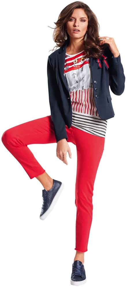 MADELEINE Jeans Jeans met fijne franjezoom