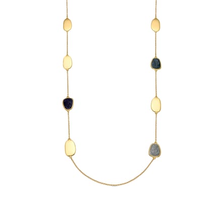 Luxeketting met Blauw Lak 18k goud afwerking - Talyu
